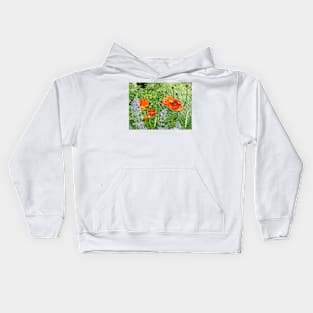 Poppies and Tall Grasses Kids Hoodie